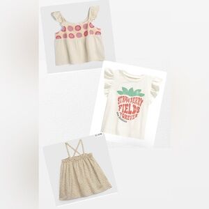 GAP Kids & Tucker+Tate Girls Small 6-7 Tank Top Bundle Lot Vacation Resort Linen